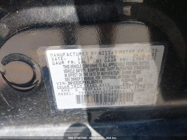 3N1CE2CPXKL357519 Nissan Versa Note Sv