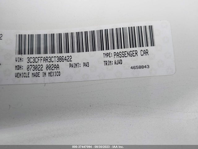 2012 FIAT 500 3C3CFFAR3CT386422 Photo 8