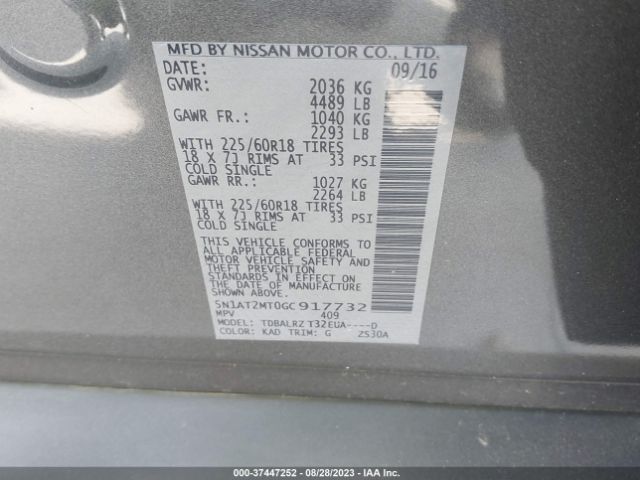 5N1AT2MT0GC917732 Nissan Rogue Sl