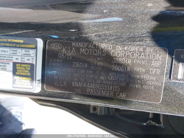 KNAFK4A69G5514115 KIA FORTE LX