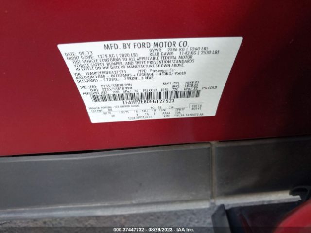 1FAHP2E80EG127523 Ford TAURUS SEL