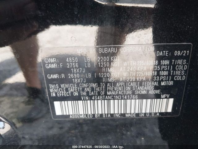4S4BTANC1N3141766 Subaru Outback Limited