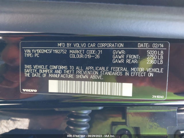 2015 Volvo S80, VIN: YV1902MC5F1182752