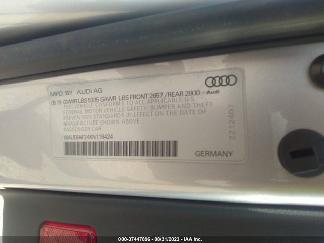 WAUE8AF24KN118424 Audi A6 Premium Plus