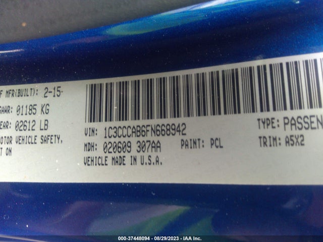 37448094 :رقم المزاد ، 1C3CCCAB6FN668942 vin ، 2015 Chrysler 200 Limited مزاد بيع