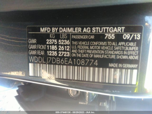 WDDLJ7DB6EA108774 Mercedes-Benz Cls-class Cls 550