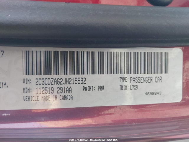 Dodge Challenger Sxt 2018 2C3CDZAG2JH215592 Image 9