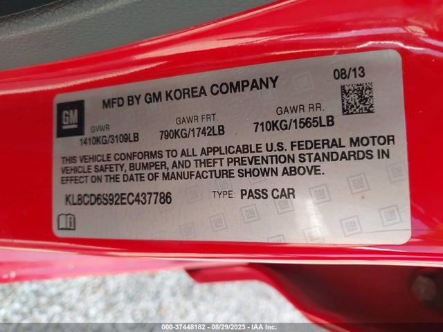 Chevrolet Spark Lt 2014 KL8CD6S92EC437786 Image 9