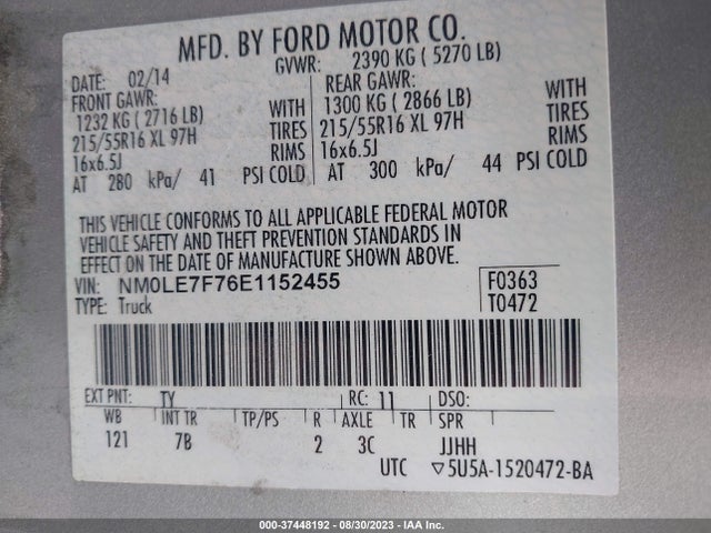 Ford Transit Connect Xlt 2014 NM0LE7F76E1152455 Image 9