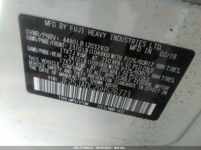 JF2SJADC2GH526773 Subaru Forester 2.5i Premium
