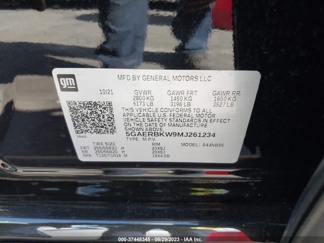 5GAERBKW9MJ261234 Buick Enclave Fwd Essence