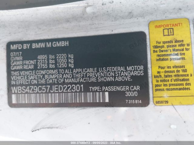WBS4Z9C57JED22301 BMW M4