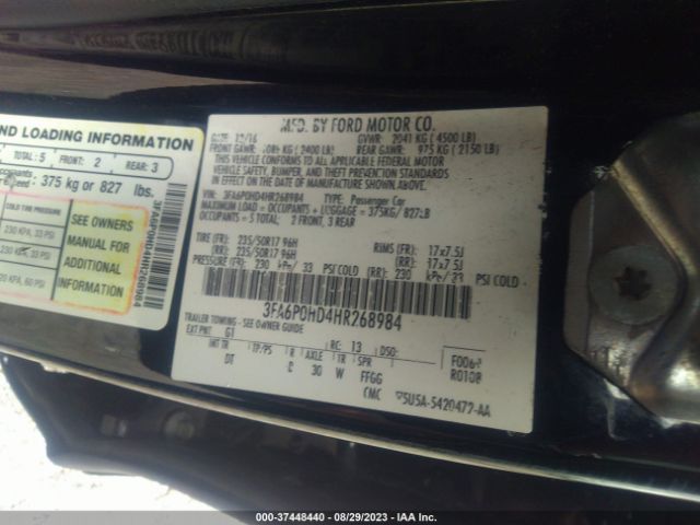 3FA6P0HD4HR268984 Ford FUSION SE