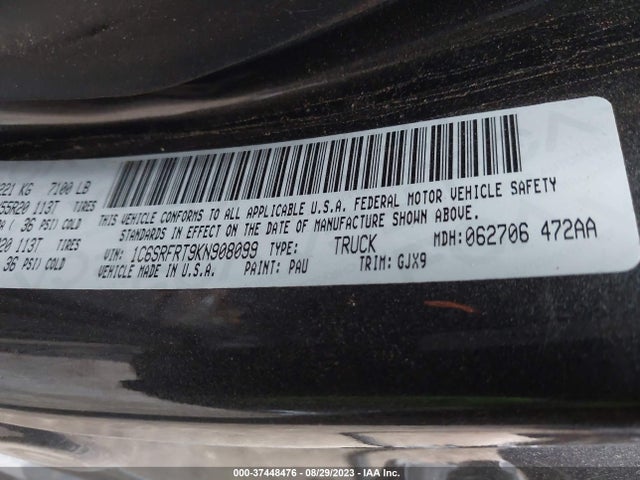 1C6SRFRT9KN908099 RAM 1500 Laramie