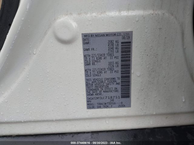 5N1AT2MT3LC718751 Nissan Rogue Sl