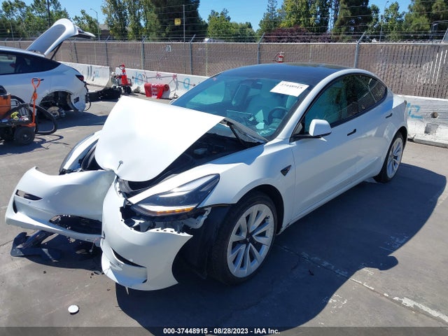37448915 :رقم المزاد ، 5YJ3E1EBXNF263796 vin ، 2022 Tesla Model 3 Long Range Dual Motor All-wheel Drive مزاد بيع