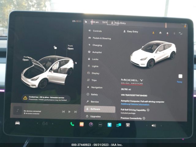 7SAYGDEF7NF394580 Tesla Model Y Performance
