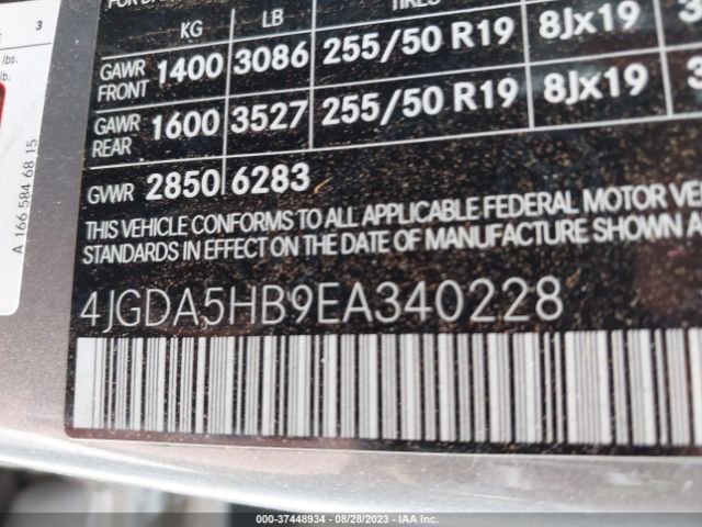 4JGDA5HB9EA340228 Mercedes-Benz M-class Ml 350
