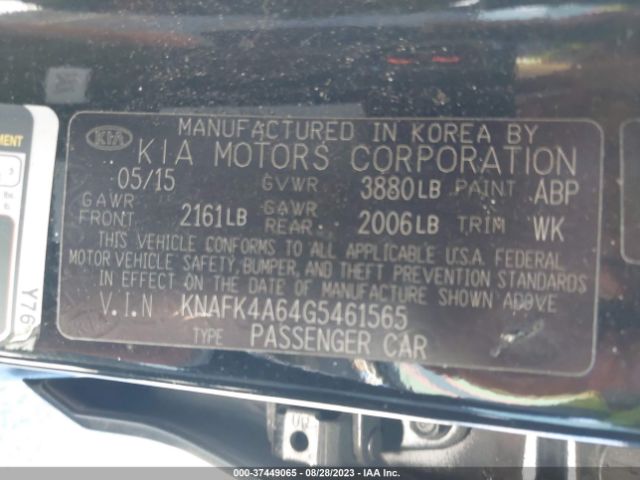 KNAFK4A64G5461565 KIA FORTE LX