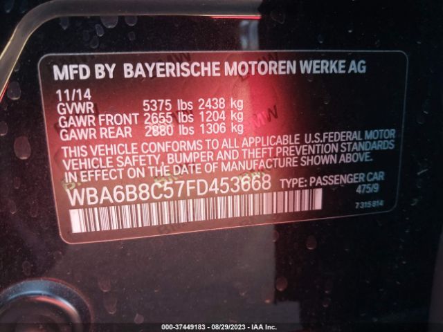 WBA6B8C57FD453668 BMW 6 Series 640i Xdrive