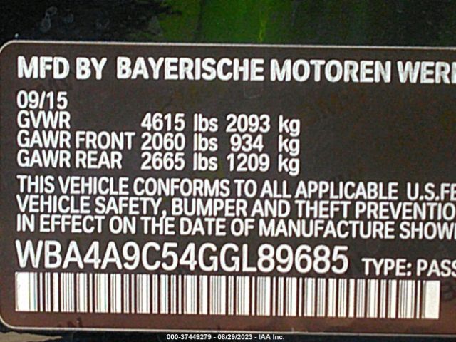 WBA4A9C54GGL89685 BMW 4 Series 428i
