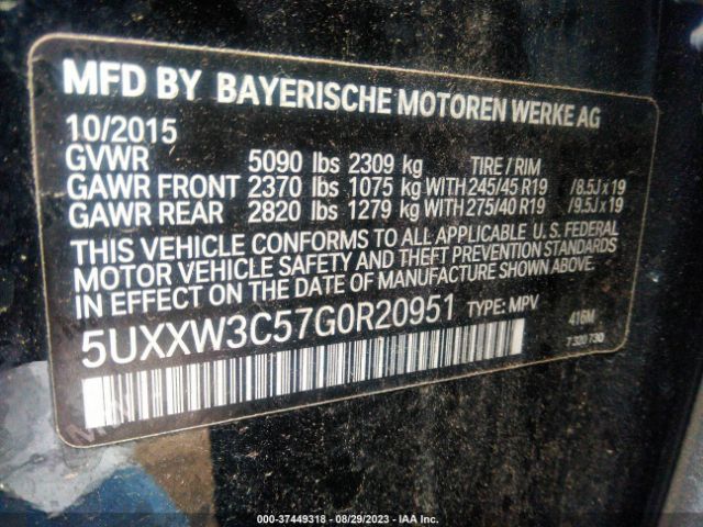 5UXXW3C57G0R20951 BMW X4 Xdrive28i