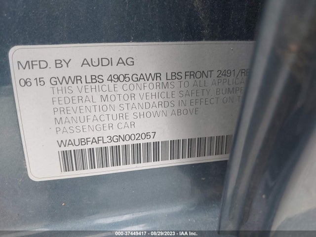 WAUBFAFL3GN002057 Audi A4 PREMIUM