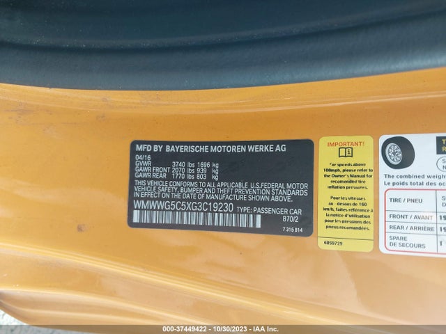 2016 MINI COOPER CONVERTIBLE WMWWG5C5XG3C19230 Photo 8