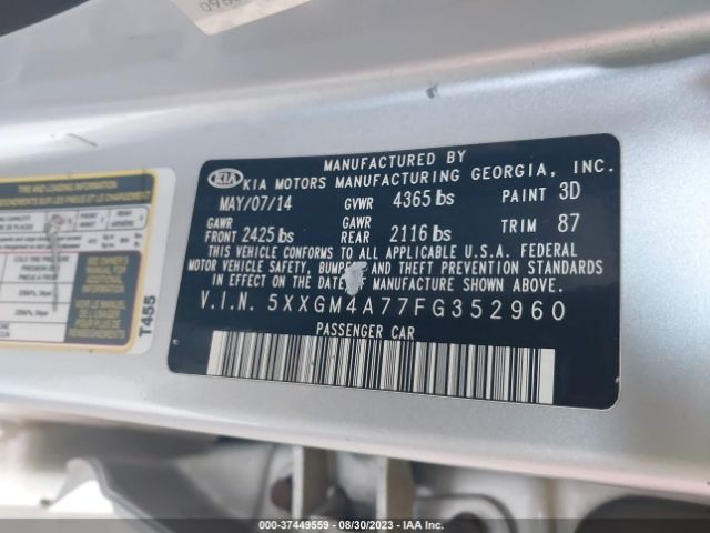 5XXGM4A77FG352960 KIA Optima Lx