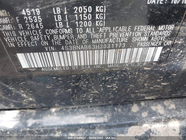 Subaru Legacy 2017 4S3BNAB63H3031173 Image 9