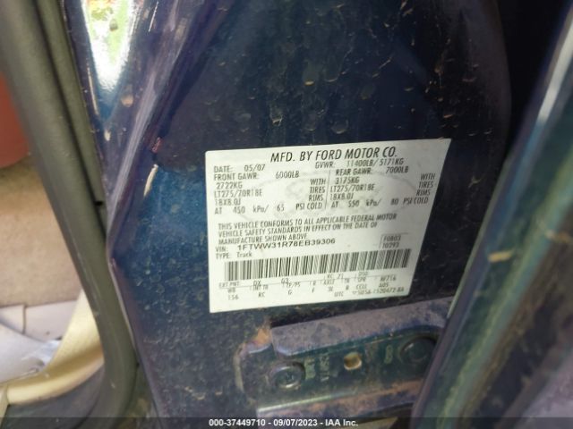 2008 FORD SUPER DUTY F-350 SRW 1FTWW31R78EB39306 Photo 8