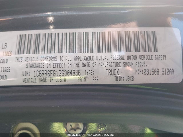 1C6RR6FG1GS304836 RAM 1500 Express