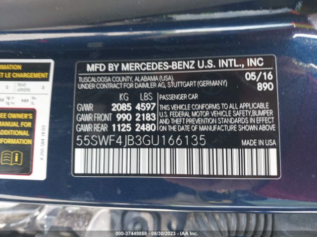 55SWF4JB3GU166135 Mercedes-Benz C-class C 300