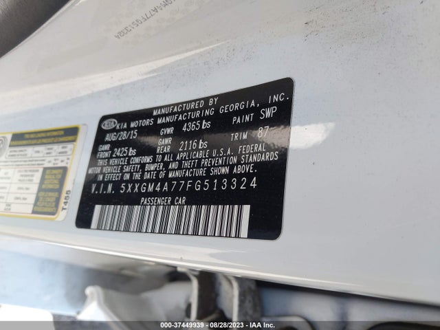 KIA Optima Lx 2015 5XXGM4A77FG513324 Image 9