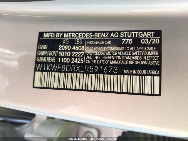 W1KWF8DBXLR591673 Mercedes-Benz C 300