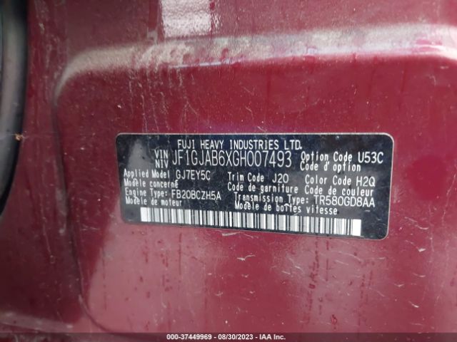JF1GJAB6XGH007493 Subaru Impreza Sedan Premium