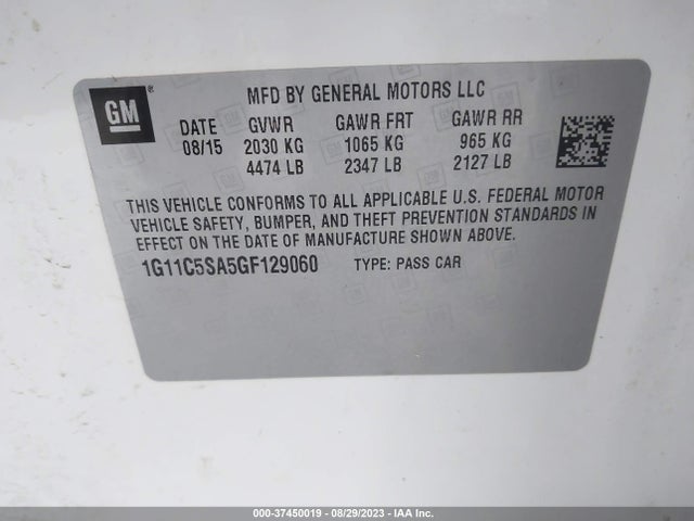 Chevrolet Malibu Limited Lt 2016 1G11C5SA5GF129060 Image 9