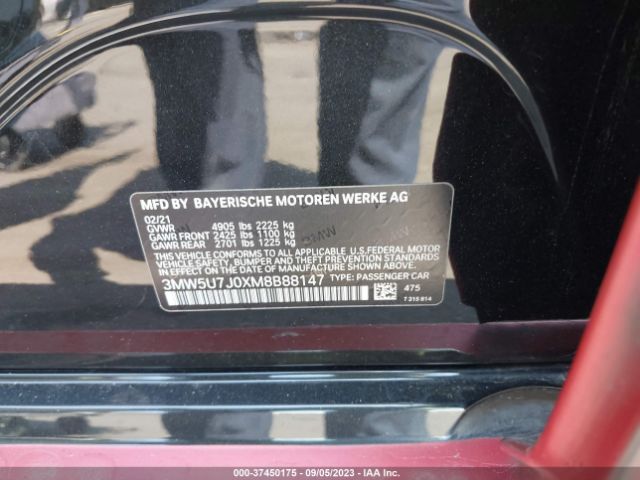3MW5U7J0XM8B88147 BMW 3 Series M340i
