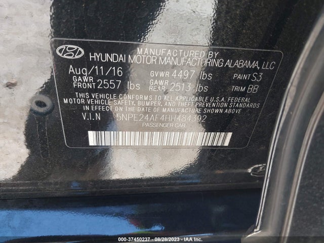 Hyundai SONATA SE 2017 5NPE24AF4HH484392 Image 9