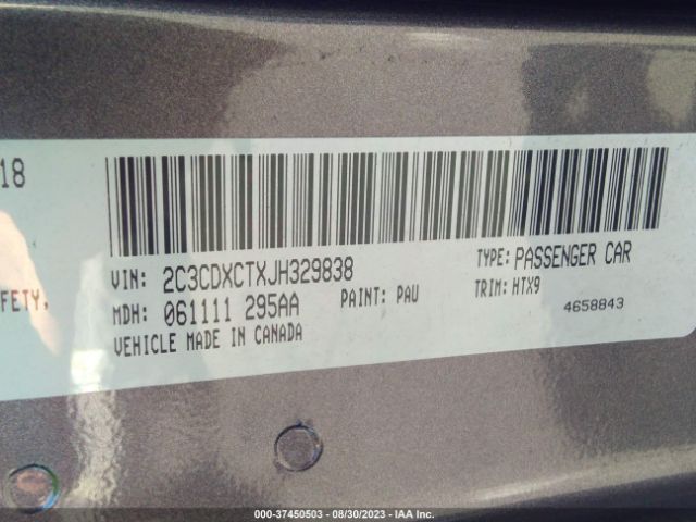 2C3CDXCTXJH329838 Dodge CHARGER R/T