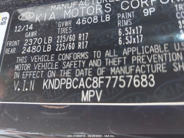 KNDPBCAC8F7757683 KIA Sportage Lx