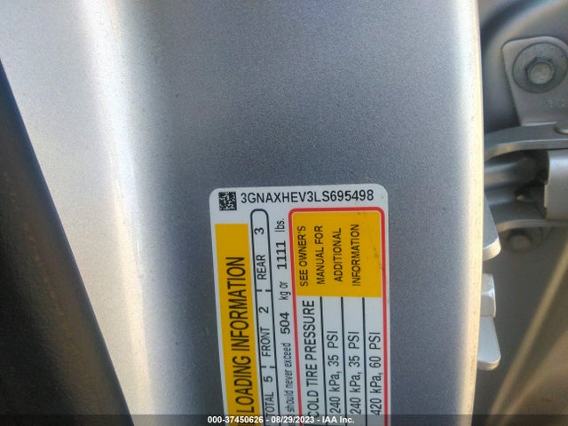 Chevrolet EQUINOX LS 2020 3GNAXHEV3LS695498 Image 9