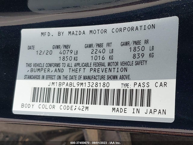 Mazda Mazda3 Sedan Select 2021 JM1BPABL9M1328180 Image 16