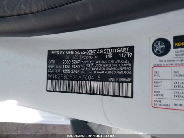 W1KZF8DB2LA760418 Mercedes-Benz E-class E 350