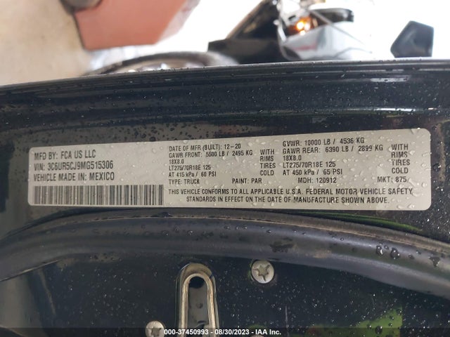RAM 2500 Tradesman 2021 3C6UR5CJ9MG515306 Image 9