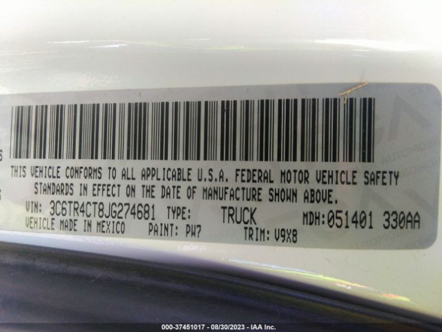 3C6TR4CT8JG274681 RAM 2500 Tradesman