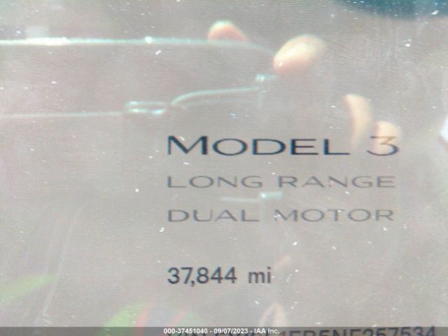5YJ3E1EB5NF257534 Tesla Model 3 Long Range Dual Motor All-wheel Drive