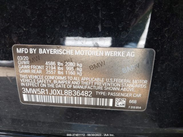 3MW5R1J0XL8B36482 BMW 3 Series 330i