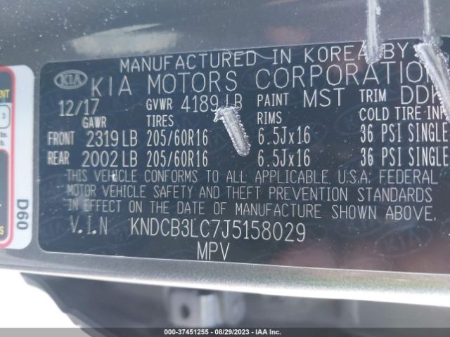 KNDCB3LC7J5158029 KIA NIRO LX