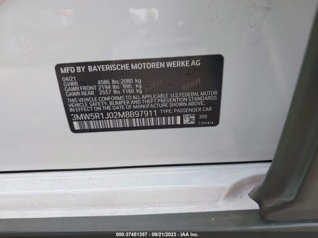 BMW 3 Series 330i 2021 аукцион фото
